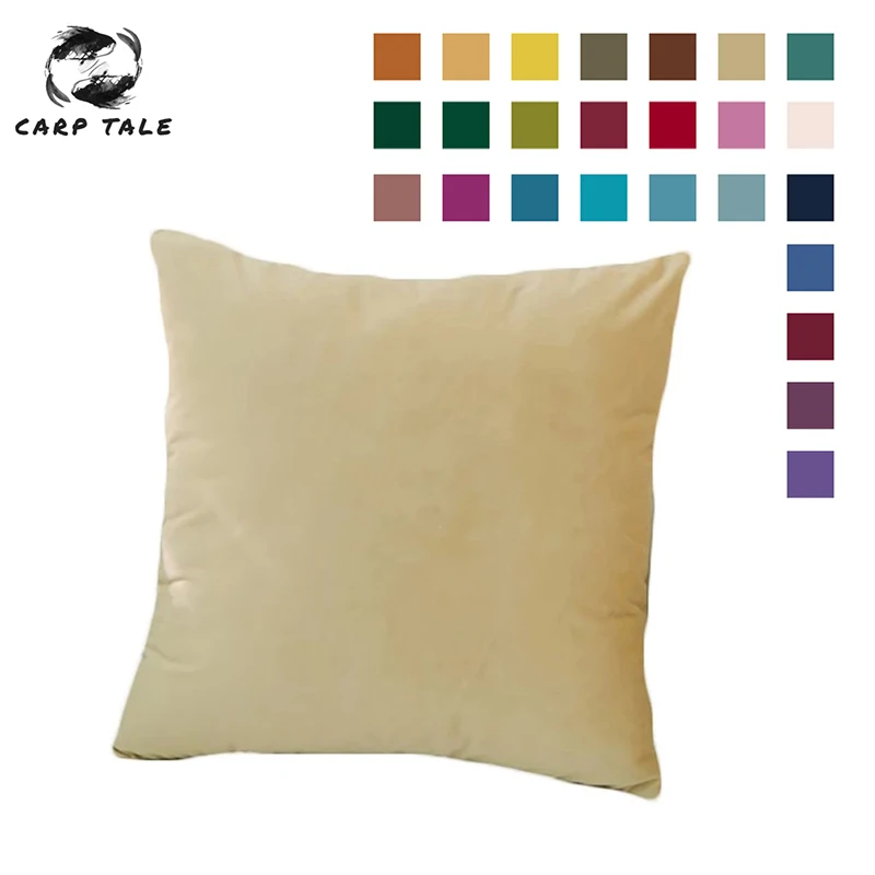 Бархатная наволочка в скандинавском стиле простые однотонные наволочки