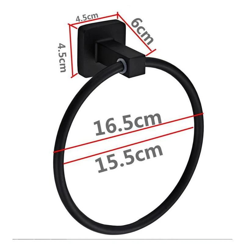 Квадратный держатель для туалетной рулона и набор колец полотенец из