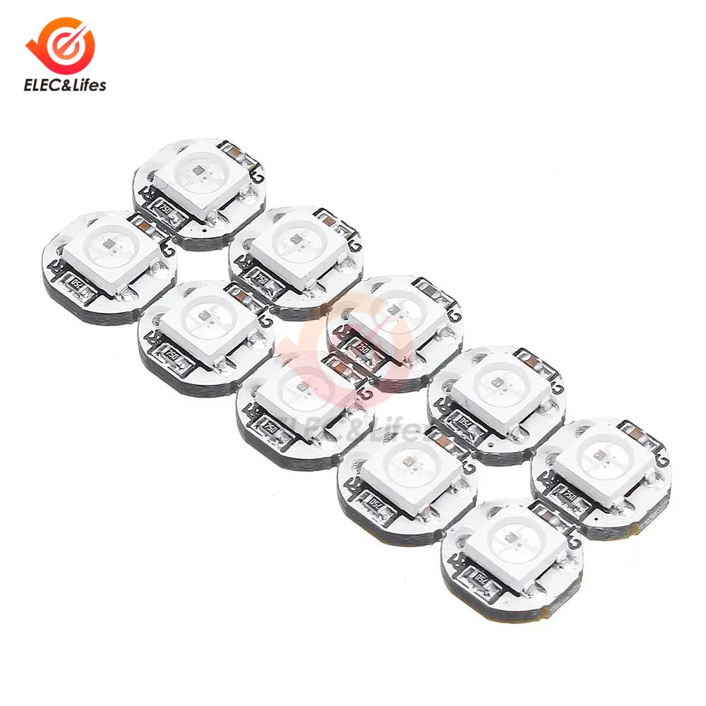10 шт. 1 бит 5 в WS2812B 5050 SMD RGB светодиодный чип полноцветный встроенный WS2811 IC