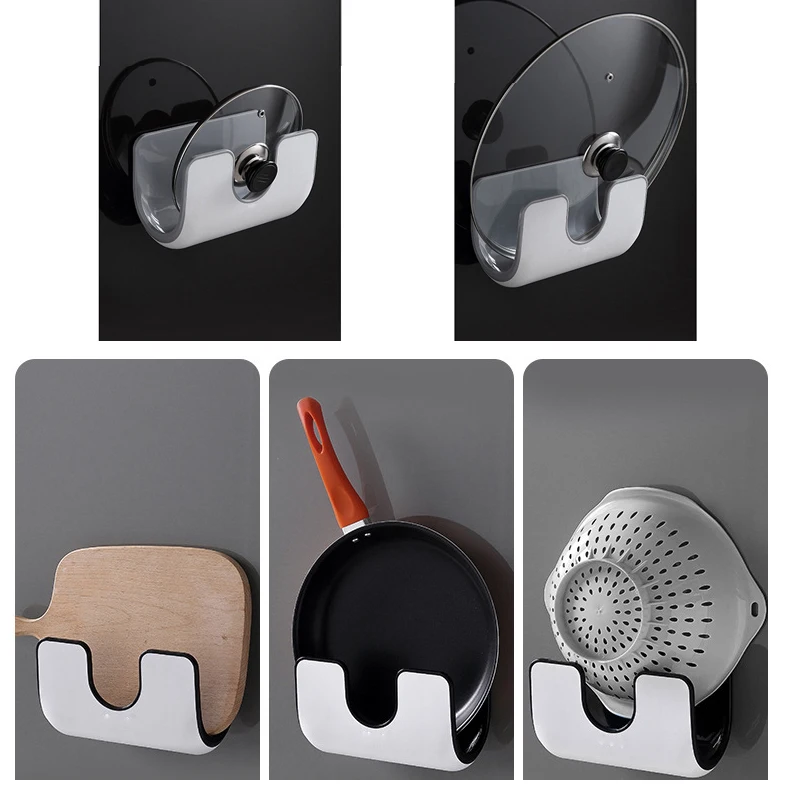Настенная подставка для сковороды кухонный Органайзер с крючками