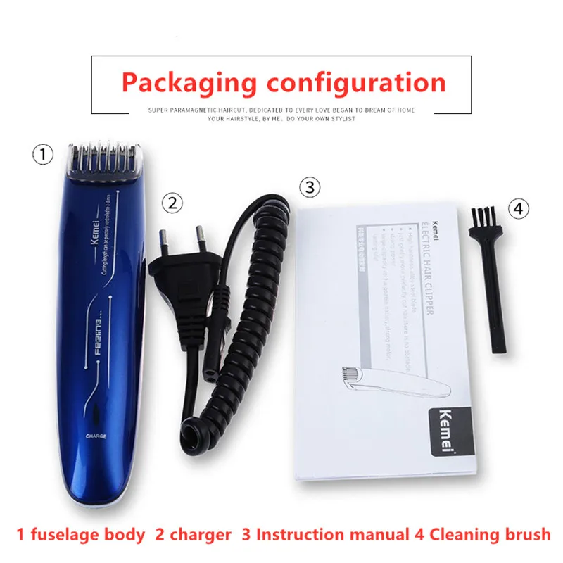 Kemei аккумуляторная электрическая машинка для стрижки профессиональная волос