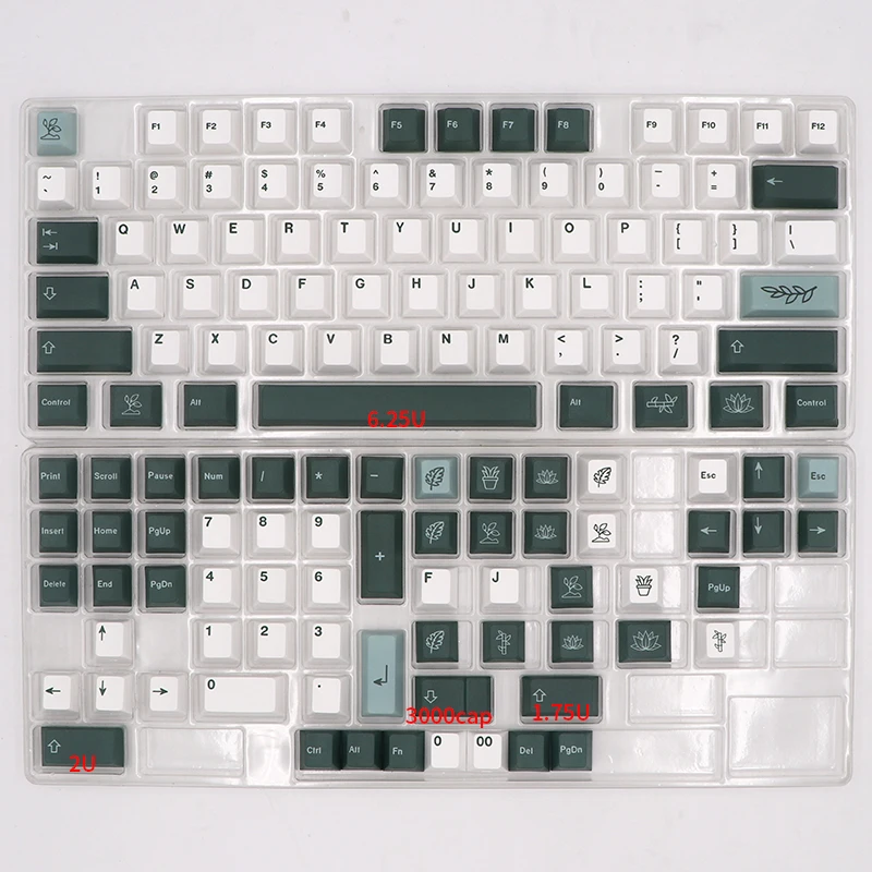 Keypro ботанический колпачки 132 ключей краситель подкровать вишня профиль клавиши