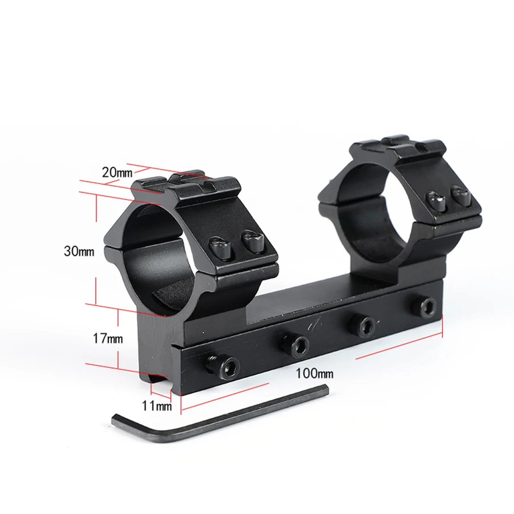 

10cm High Profile 11mm Dovetail .22 Airgun 30mm Dovetail Rings with Stop Pin 20mm Rail For Hunting Tactical Rifle Scope Mount