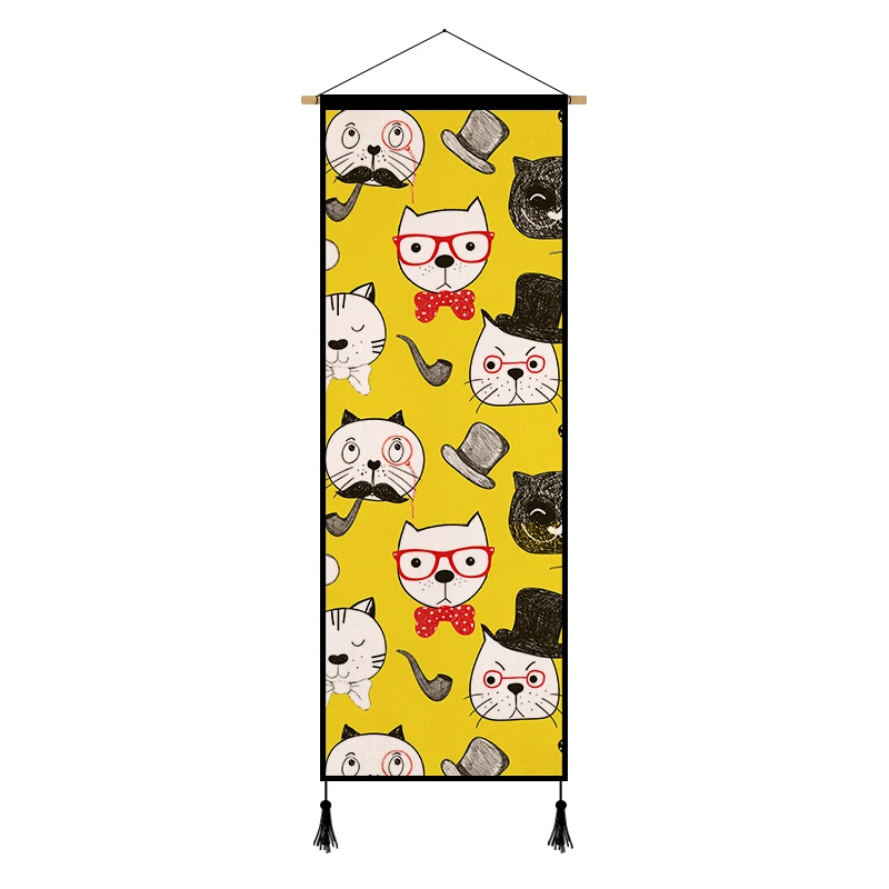 

Print Poster Cartoon Animal Cat Canvas Painting Aesthetic Room Decor Wall Art Decorative Painting Picture Home Living Room Decor