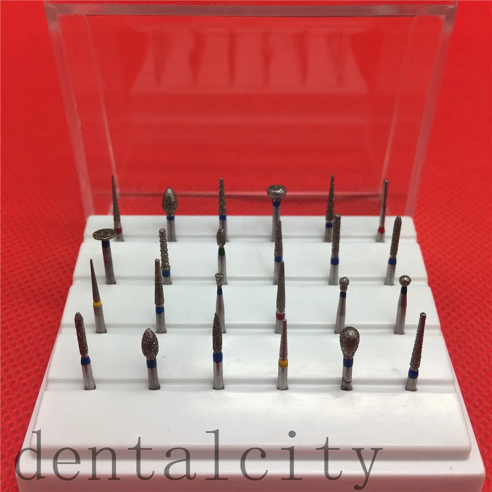 24 шт. стоматологический Алмазный высокоскоростной наконечник FG боры сверло