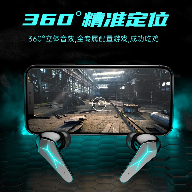 

New x7TWS headset video game headset colorful LED music game dual mode wireless headset wireless headset