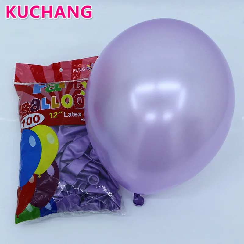 

90pcs 18inch Pearl Light Purple Blue Foil Latex Helium Balloons Fringe Rain Curtain Wedding Baby Birthday Party Decorations