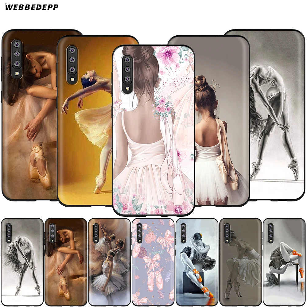 Webbedepp с рисунком балерины для девочек танцевальная обувь чехол Samsung Галактики S7 S8