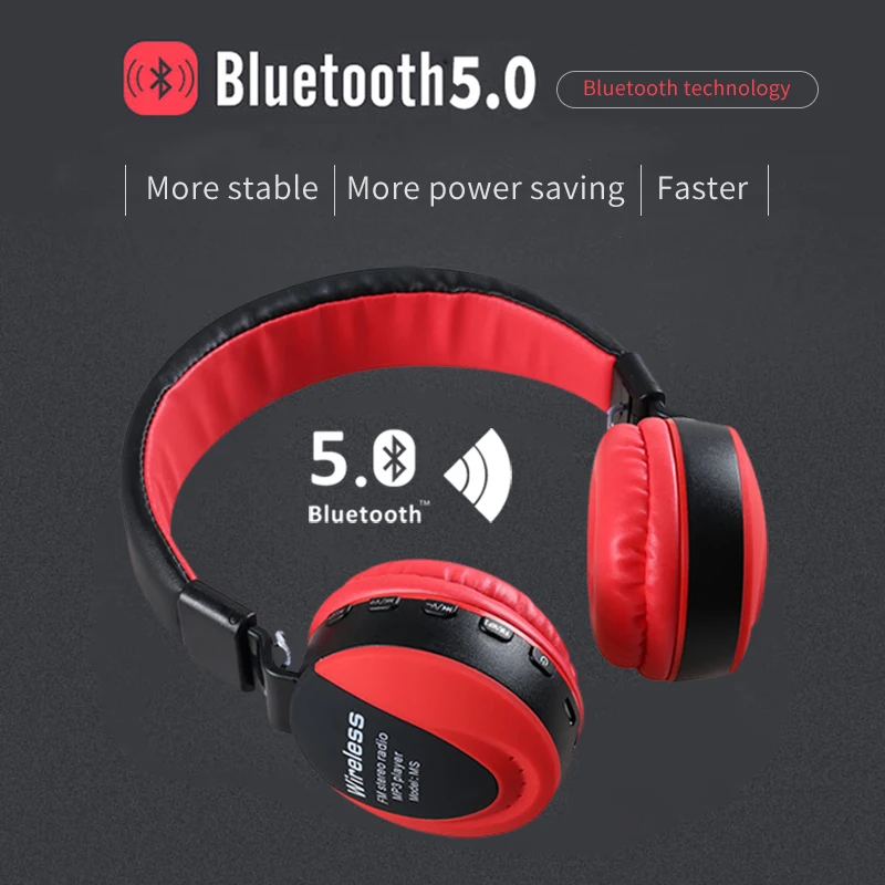 PHOMAX Беспроводной наушники Bluetooth складная гарнитура Стерео Игровые С микрофоном