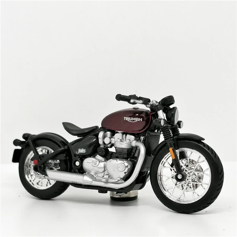 

Bburago 1:18 Bonneville Bobber красные модели мотоциклов, литые мотоциклы