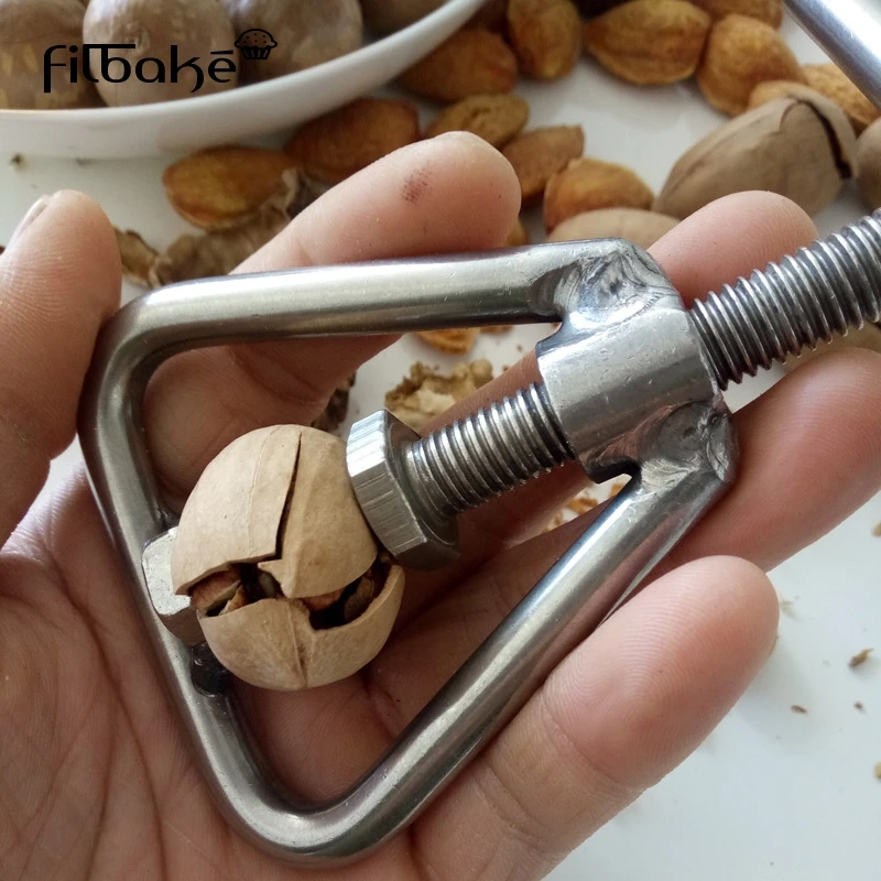 

Filbake Stainless Steel Nut Opener Triangular Nut Cracker Macadamia Machine Walnut Nutcracker Sheller Tool Opening Nut Tools