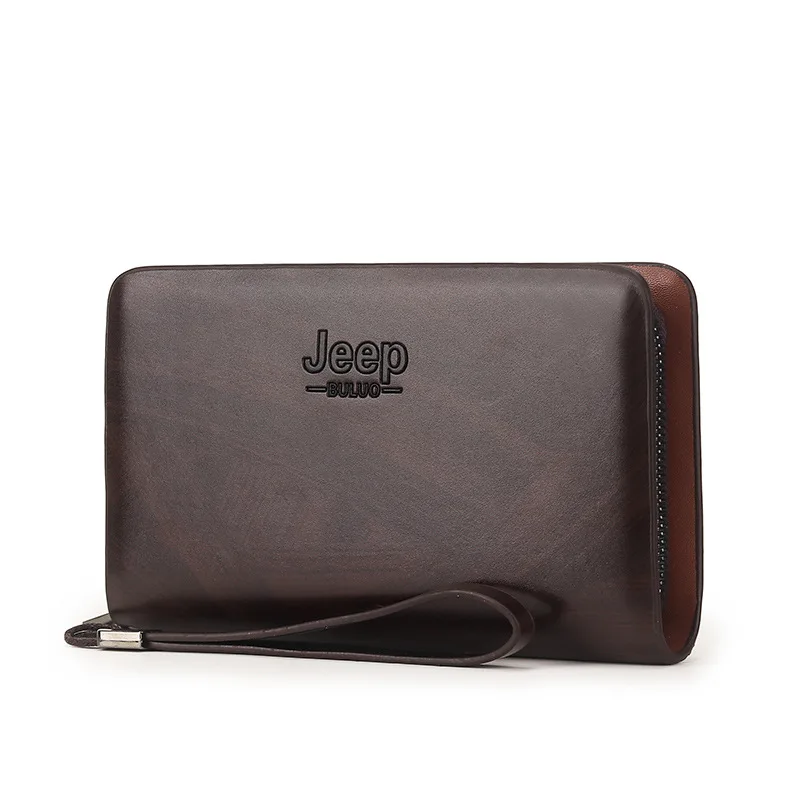 

Weysfor Vogue Men's Clutch Bags Leather Hand Bag Male Business Long Money Wallets Mobile Phone Pouch for Men Clutch Coin Purse
