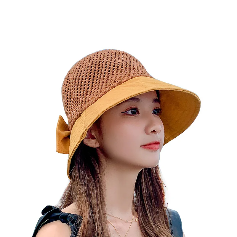 

Sun Hats for Women Bow Big Brim Beach Hat Polyester Travel Sun Protection Visor Hat Spring and Summer New Korean Version 2021