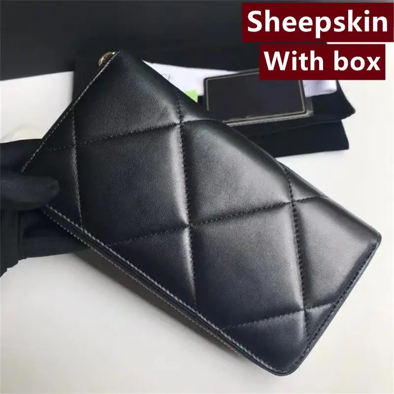 

Luxury Brand AAA Quality Leather Women Long Wallet Clutch Bag Sheepskin Zipper Coin Purse fashion Mobile Phone Bag Card Case