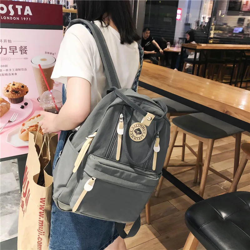 Водонепроницаемый нейлоновый женский рюкзак с вертикальной молнией маленький