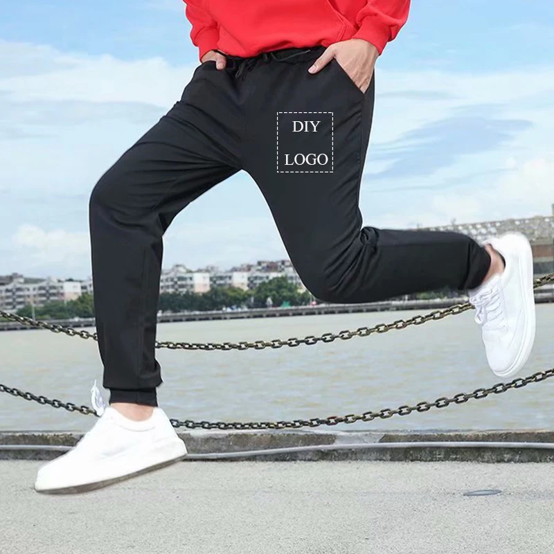 

Custom Mens Casual Sports Pants Loose Version Fitness Running Trousers Summer Workout Pants Sweatpants