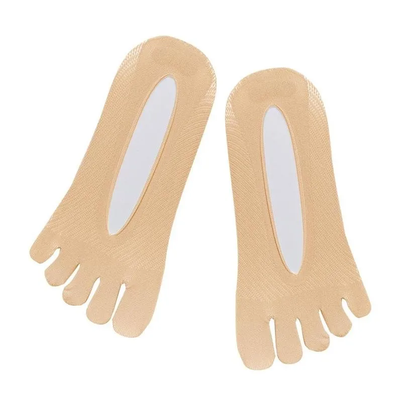 

Women Summer Five Toe Socks Female Ultrathin Sock Toe Invisible Silicone Anti-skid Breathable Anti-friction Orthopedic 2021 New