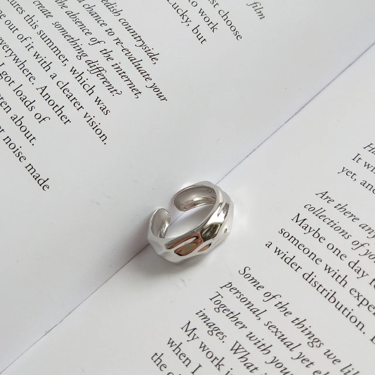 Дизайнерская обувь в Корейском стиле S925 стерлингового серебра олова Фольга узор