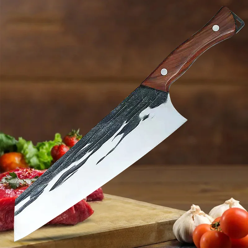 8-дюймовый японский шеф-нож ручной работы кованый кухонный нож Kiritsuke из
