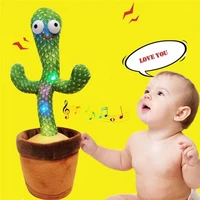 cute dancing cactus toy talking dancing sound record repeat cactus shake soft plush doll with music children education toy gift