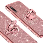 Блестящий чехол с бриллиантами для Samsung Galaxy Note 20 S20 FE Ultra Plus S20UltraCase Note20 Note20Ultra S20Plus, чехол с кольцом на палец