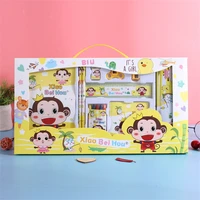 all in one stationery organizer cute crayon set drawing colored pencil case sharpener bookmark memo school gift kid learning toy