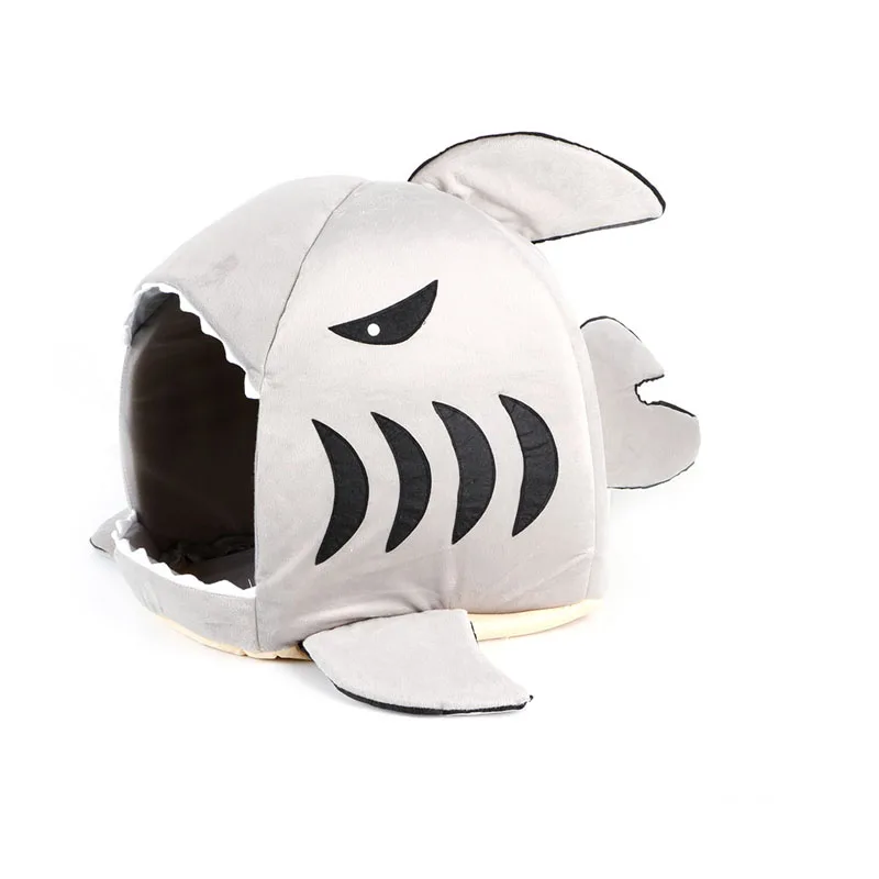 

Cute Shark Mouth Teddy Dog Cat Pet Bed House Doggy Puppy Warm Kennel Cushion Pad