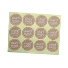 12 штлист Круглые Крафт наклейки ручной работы этикетки для печати для упаковки выпечки вечерние свадебные бизнес спасибо канцелярские наклейки