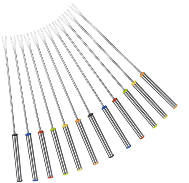 18 штук Нержавеющая сталь вилки для фондю с жаропрочной ручкой сыра шоколадного