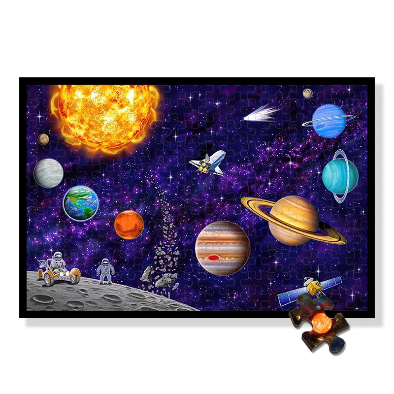 

solar system jigsaw puzzle 300 500 1000 pieces adult starry sky planet universe wooden puzzles toys Milky Way Adornment picture