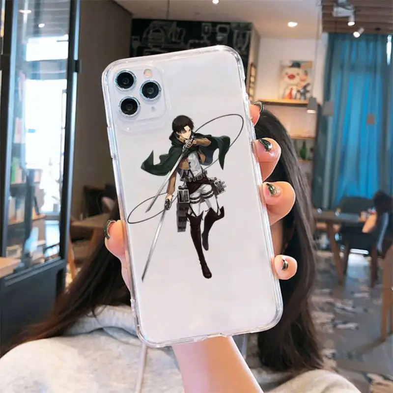 

attack on titan Phone Case Transparent soft For iphone 5 5s 5c se 6 6s 7 8 11 12 plus mini x xs xr pro max