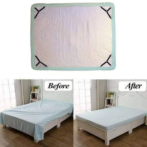 

8 Pieces Adjustable 3 Way Mattress Cover Fasteners Bed Sheet Holder Straps Sheet Fasteners Bed Corner Holder Elastic Fasteners C