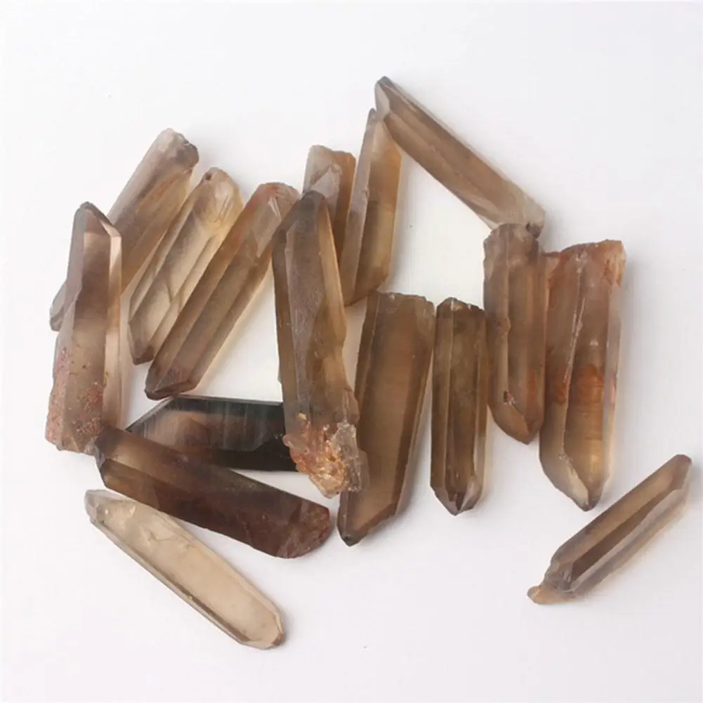Natural Tea Citrine Single Crystal Point Healing Obelisk Wand Beautiful Quartz Stone Column Decor For Home Ornament Crushed N0H7 | Дом и сад