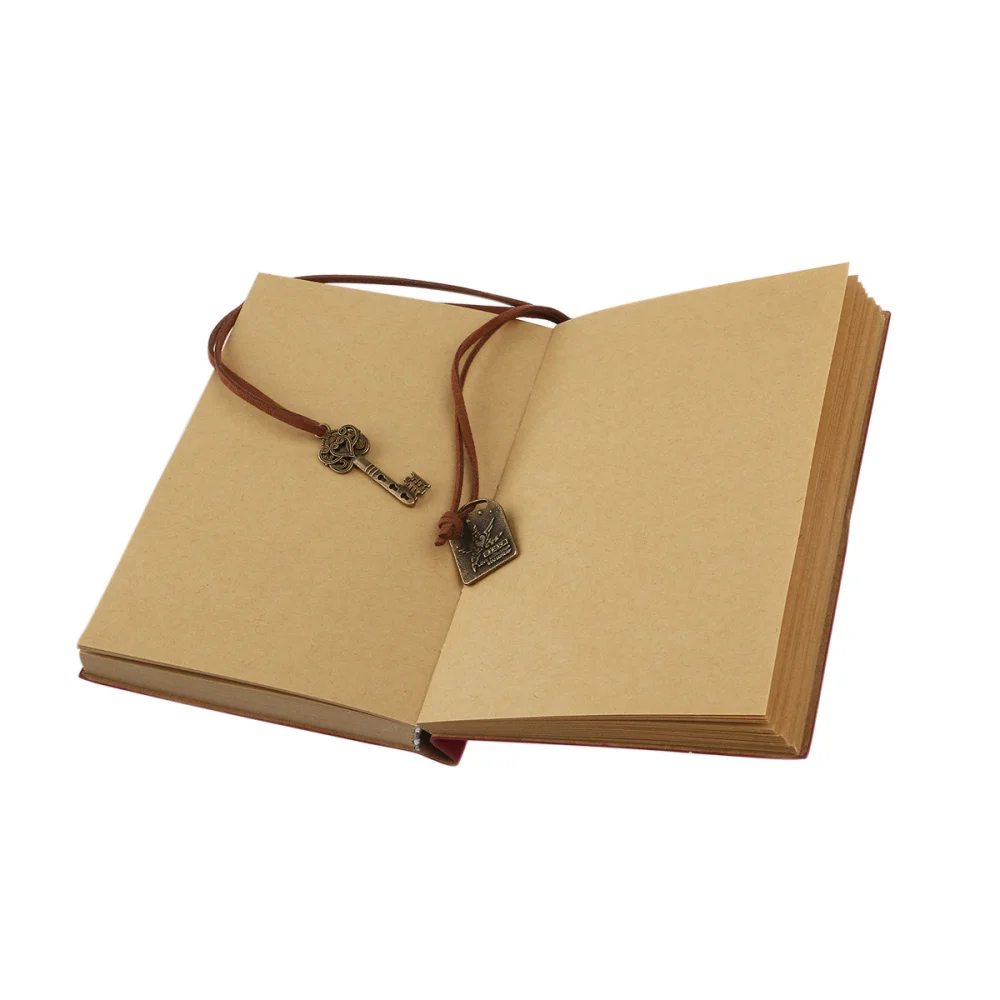 

Classic Retro Vintage Style PU Cover String Key Bound Blank Notebook Notepad Travel Journal Diary Sketchbook (Coffee)
