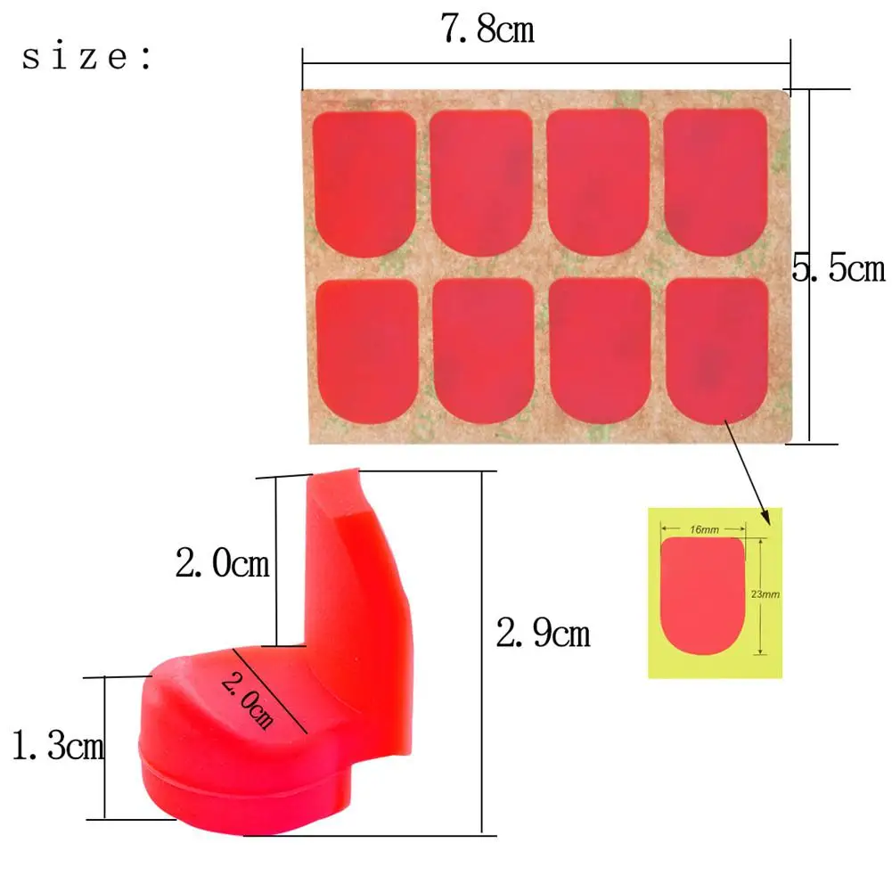 

Thumb Cushion + 0.8mm Red Mouthpiece Pads Instruments Accessories