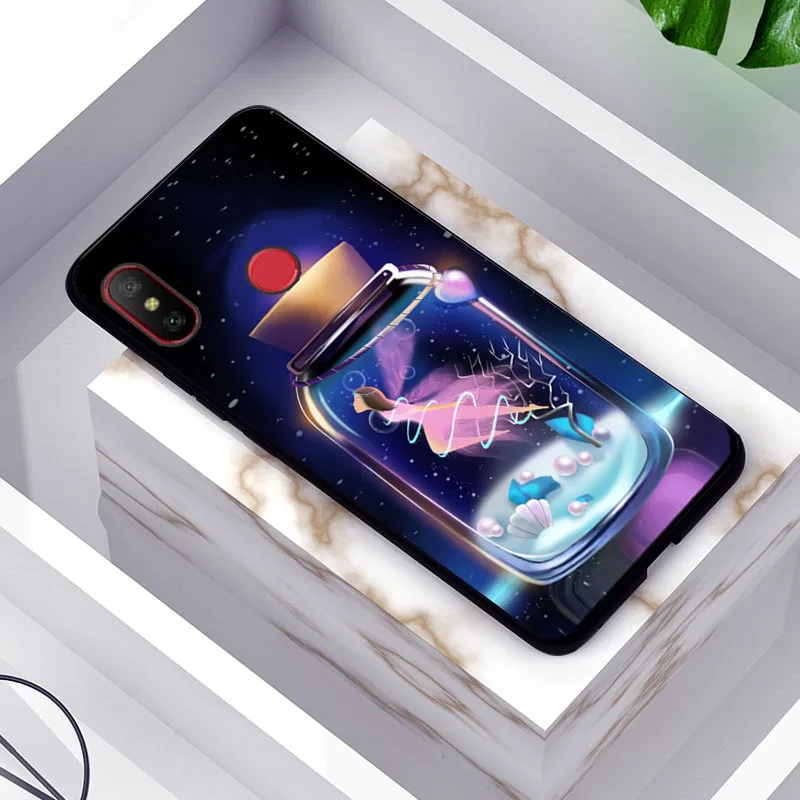 Красивый чехол для телефона с цветами для Xiaomi Redmi Note 5 6 7 Pro, чехол, черный ТПУ для Redmi Note 4X4, чехол для Redmi 6A 7A, задняя крышка - Цвет: TPUBLK619