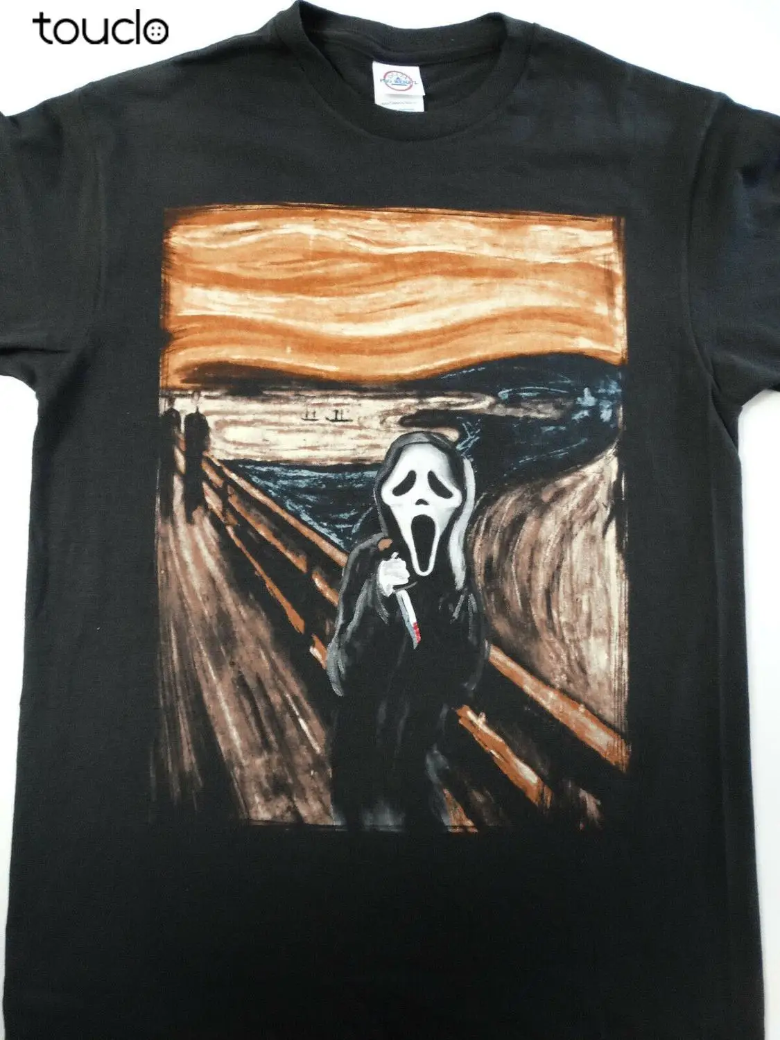 Scream Ghost Face With Knife The Scream Abstract Horror Movie T-Shirt