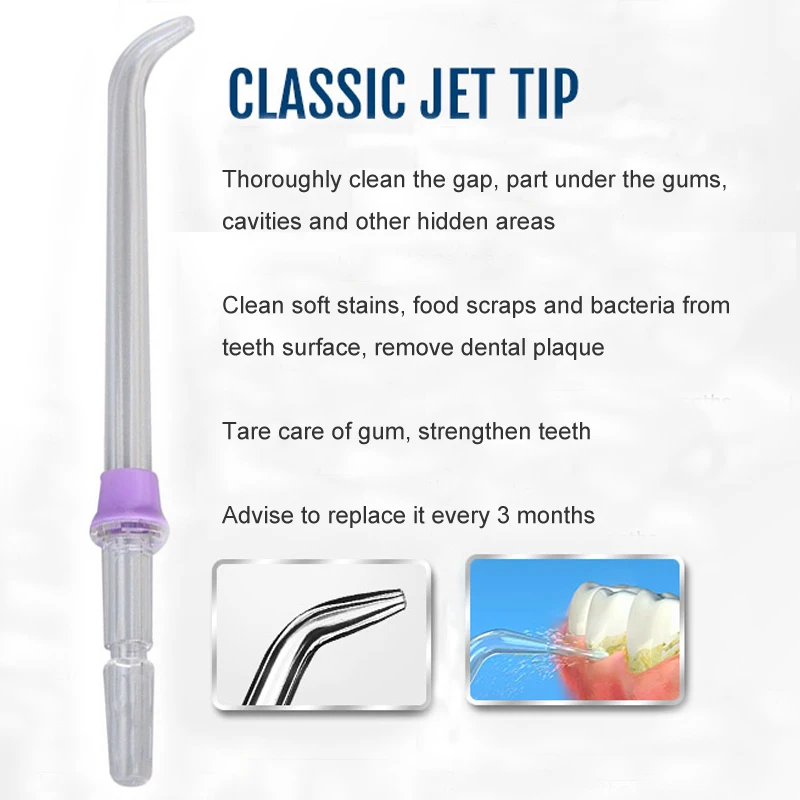 

3 Pieces Replacement Classic Jet Tips Fit For Waterpik Oral Irrigator Standard Nozzle For Water Flosser Massage Gum Firm Teeth