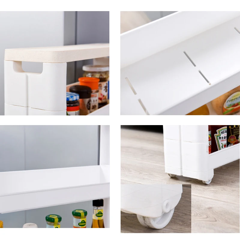2/3/ Layers Narrow Storage Box Large Capacity Multifunctional Foor-standing Shelf For Kitchen Bathroom Living Room Rack | Дом и сад
