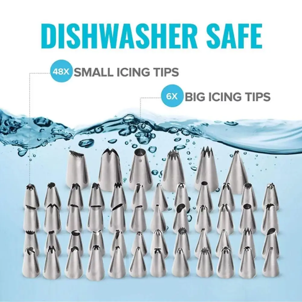 

106PCs DIY Cake Decorating Supplies Reusable Cake Turntable Scrapers Pastry Tube Fondant Tool Cake Kitchen Dessert Baking Tools