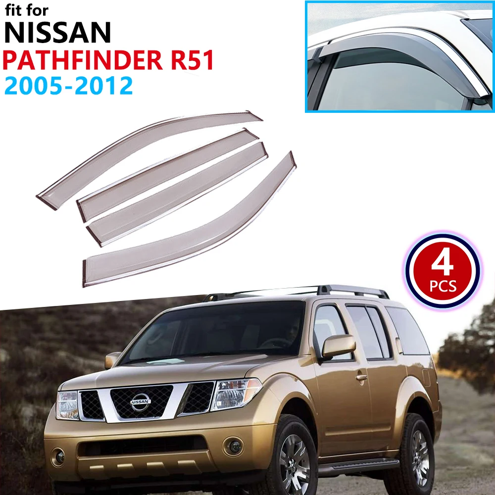Для Nissan Pathfinder R51 2005 2006 2007 2008 2009 2010 2011 2012 окно козырек Vent тенты Дождь Защита укрытий