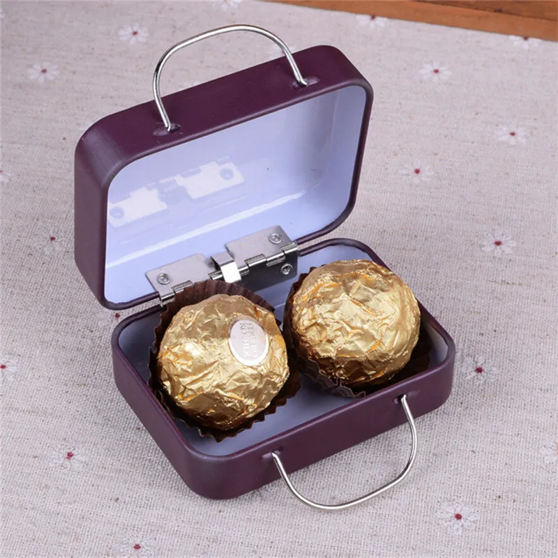 Креативный Мини ящик для хранения чемодан Форма конфет и чая контейнер свадьбы