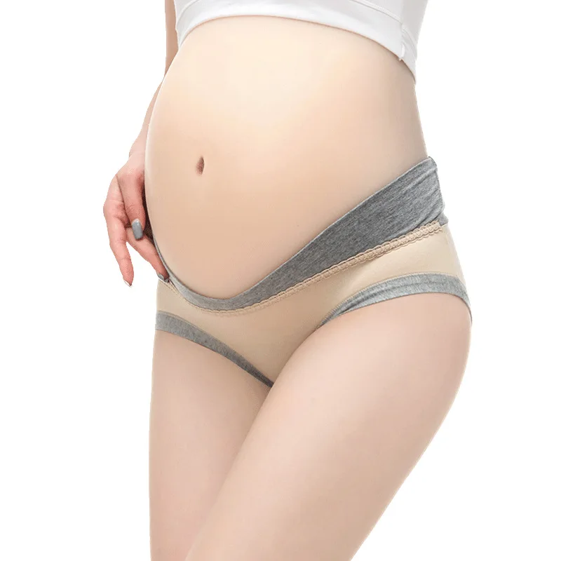 4 шт. женская одежда Faja Postparto Нижнее Белье для беременных женщин с низкой талией бесшовное мягкое уход за животом Нижнее белье Трусики для беременных
