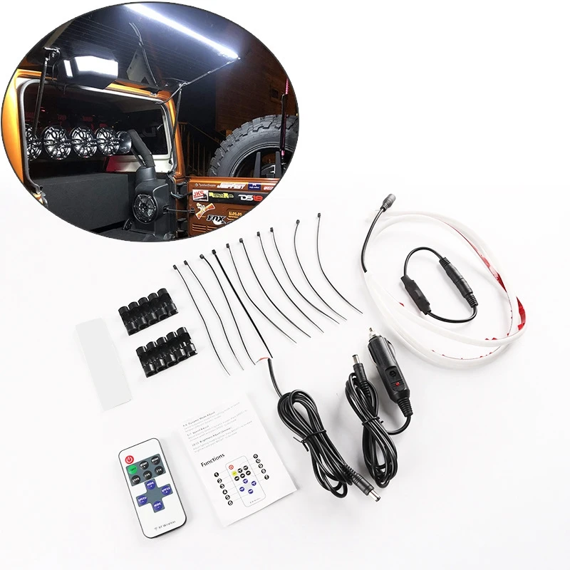 

LED Rear Glass Lift Gate Dome Light Bar 6000K Remote Control Tailgate Light for Jeep Wrangler JK JKU 2007-2020