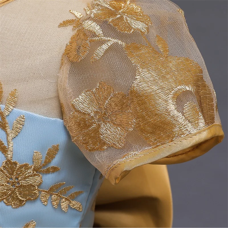 Элегантное платье принцессы для маленьких девочек возрастом от 4 до 10 лет платья