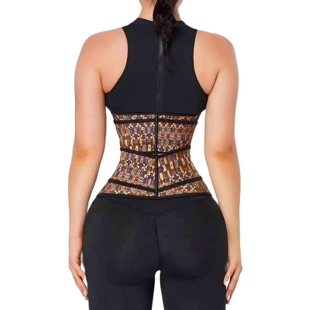 Новинка 100% латексный утягивающий пояс HEXIN для похудения с принтом компрессионный