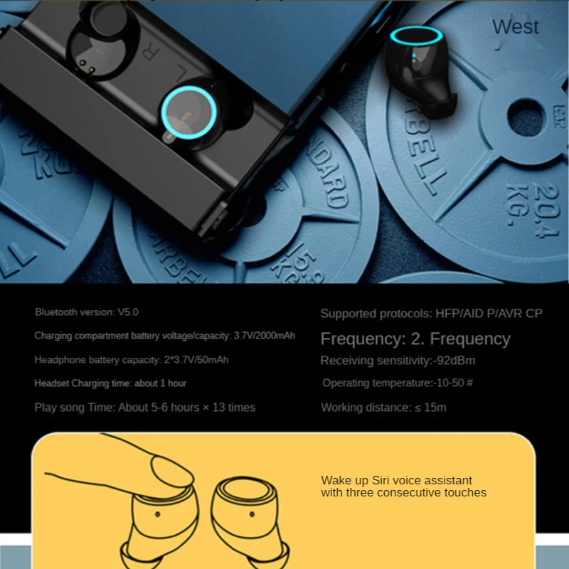 

V70 New TWS Bluetooth Headset Wireless Lossless Subwoofer In-Ear Noise Reduction Sports Earphone Sleep Music Earbuds With mic