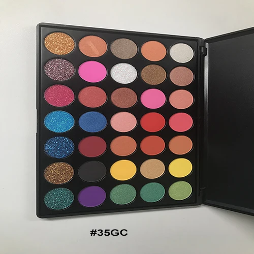 35GC Color Eyeshadow VERONNI 35 цветов обнаженные тени для век Макияж Shimmer Водонепроницаемый Профессиональный матовый блеск обнаженные тени для век макияж Палитра - Цвет: 35GC Color Eyeshadow