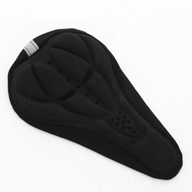 3D Bike Seat Cover Bicycle Soft Saddle Comfortable Foam Seat Cushion Cycling Saddle for Bicycle Bike Accessories - Color: Black