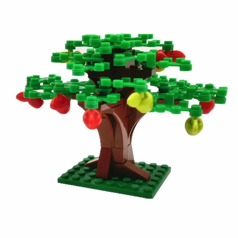 Сборка яблочного дерева MOC цветы и деревья креативный строительный блок сделай
